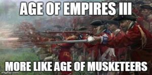 June 7 2014 300x149 - The most popular type of unit in Age of empires III. And my favourite, the redcoats. (Meme of the day: June 7, 2014)